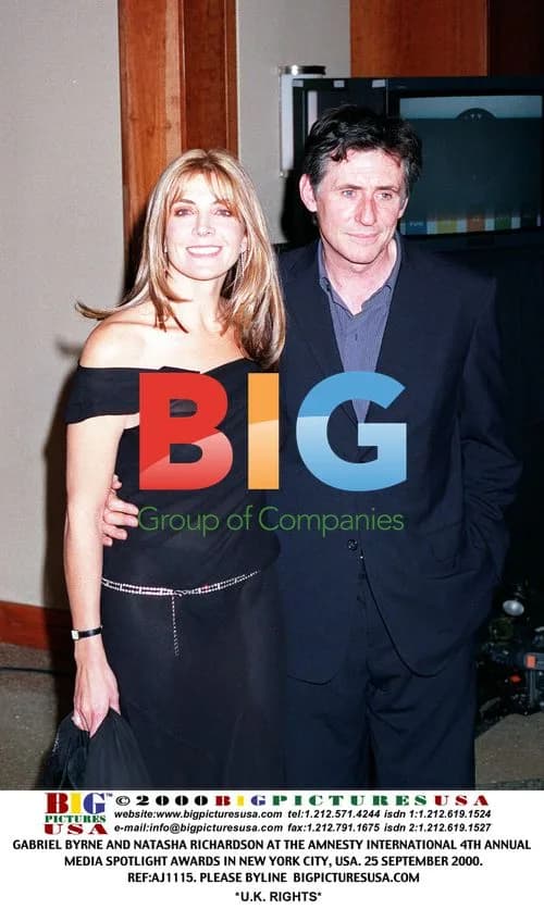 Gabriel Byrne and Natasha Richardson at Amnesty Media Spotlight Awards