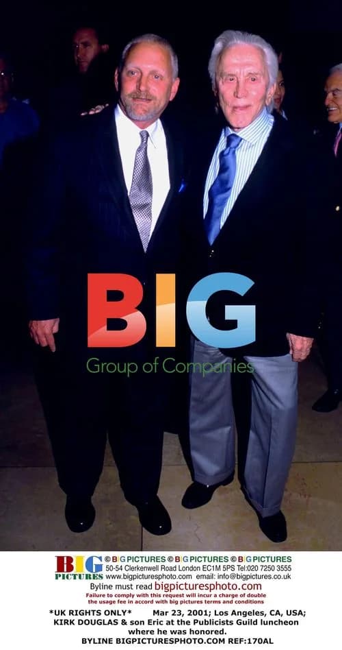 Kirk Douglas & son Eric at Publicists Guild luncheon
