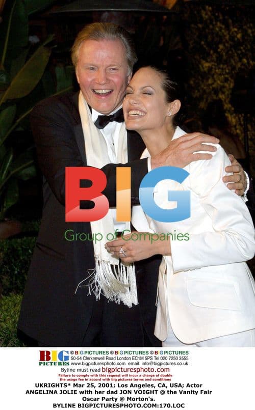 Angelina Jolie and Jon Voight at Vanity Fair Oscar Party