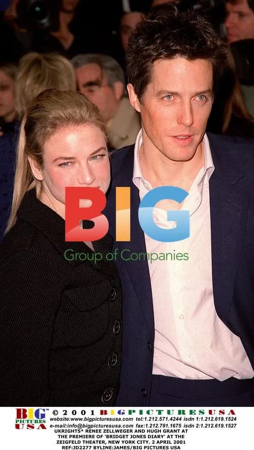 Renee Zellweger and Hugh Grant at 'Bridget Jones Diary' Premiere