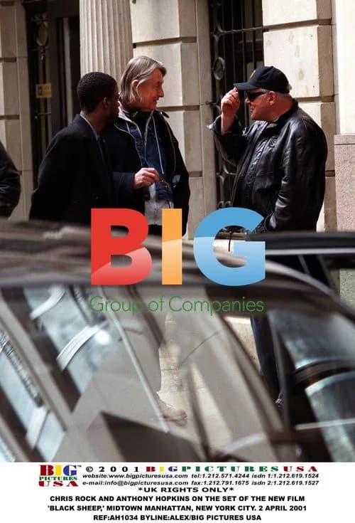 Chris Rock and Anthony Hopkins on "Black Sheep" set