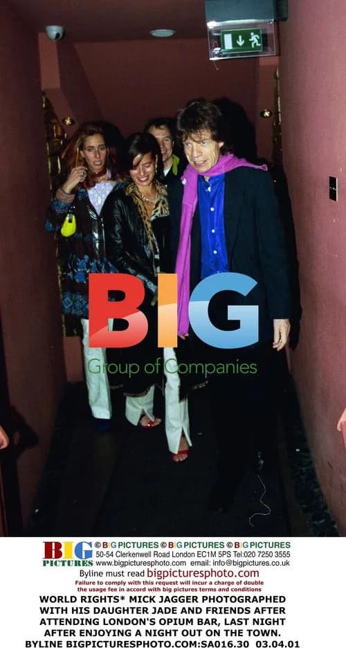 Mick Jagger with Daughter Jade at Opium Bar