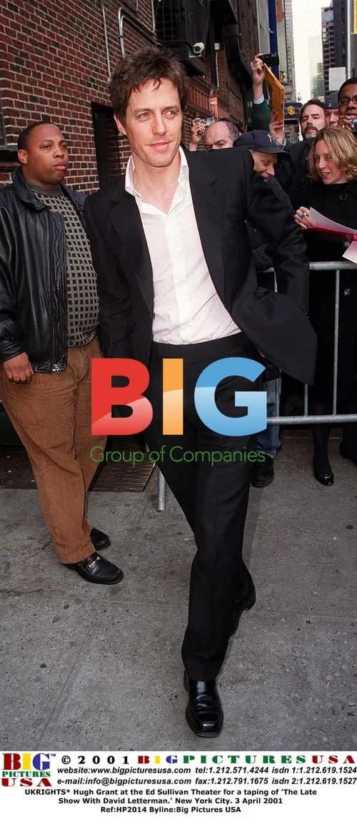 Hugh Grant at 'The Late Show' taping
