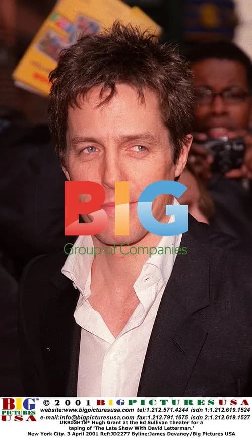 Hugh Grant at 'The Late Show' taping