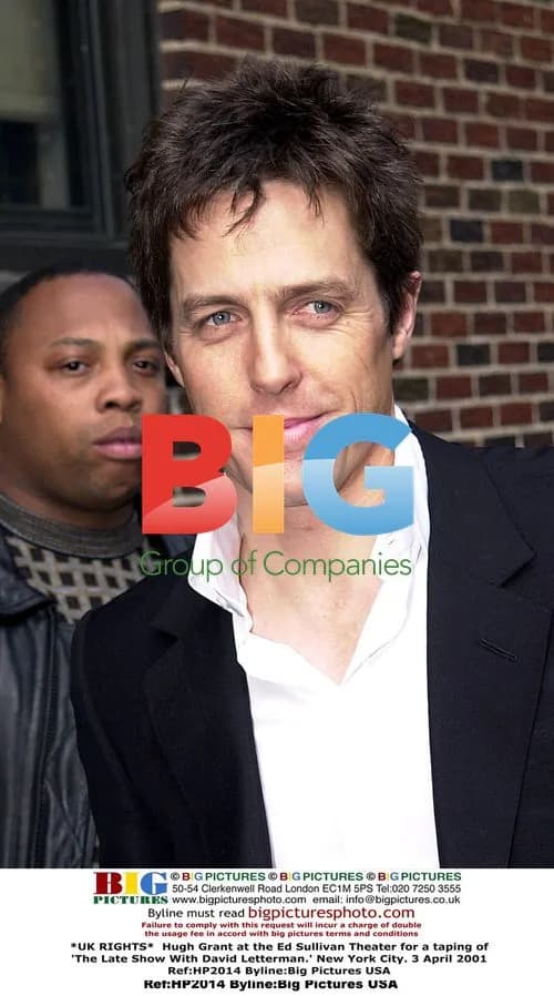 Hugh Grant at The Late Show taping