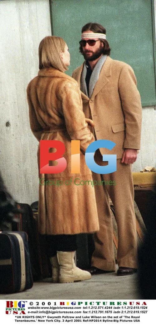 Gwyneth Paltrow and Luke Wilson on set of 'The Royal Tenenbaums'
