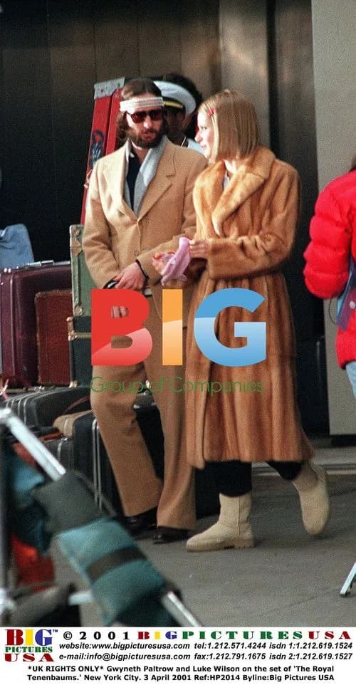 Gwyneth Paltrow and Luke Wilson on 'The Royal Tenenbaums' set