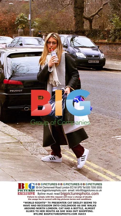 TV Presenter Cat Deeley Seen Shopping in North London
