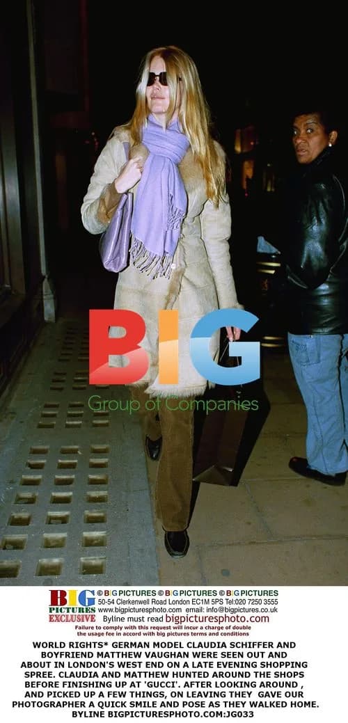 Claudia Schiffer and Matthew Vaughan out shopping in London