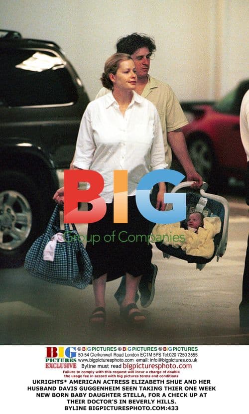 Elizabeth Shue and Family at Doctor's Visit