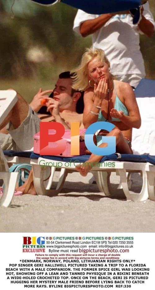Geri Halliwell spotted on Florida beach with mystery man