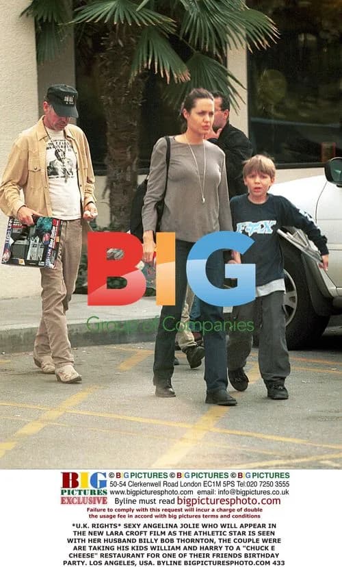 Angelina Jolie and Billy Bob Thornton at Chuck E. Cheese