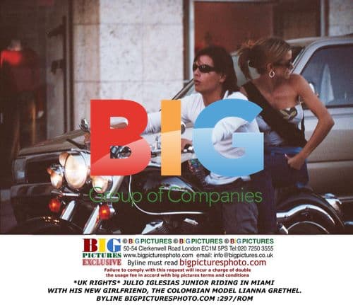 Julio Iglesias Jr. and Lianna Grethel on Motorcycle