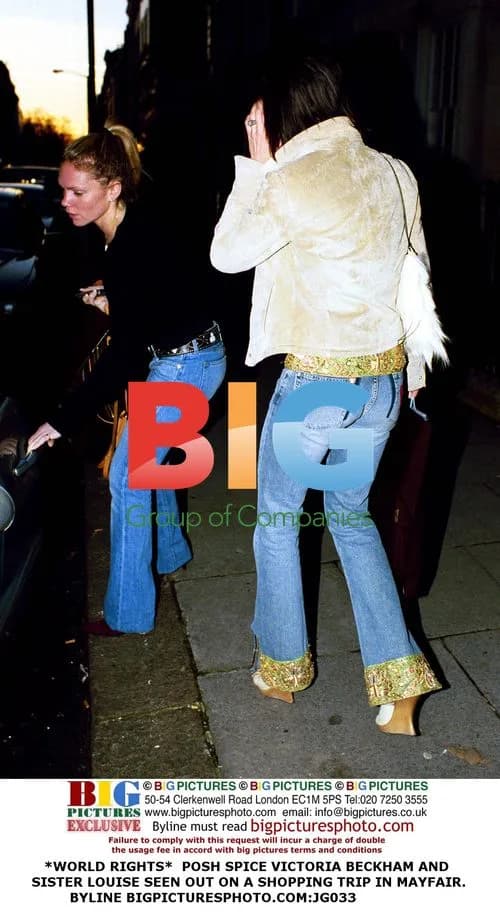 Victoria Beckham and sister Louise shopping in Mayfair