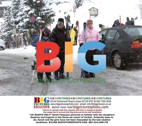 Sarah Ferguson and Daughters Ski in Verbier