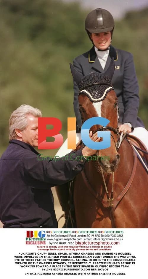 Athina Onassis and Thierry Roussel at Equestrian Event