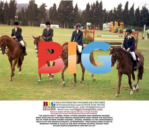 Athina Onassis and Sandrine Roussel at Equestrian Event in Jerez