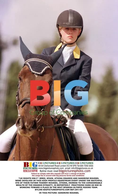 Athina Onassis and Sandrine Roussel at Equestrian Event