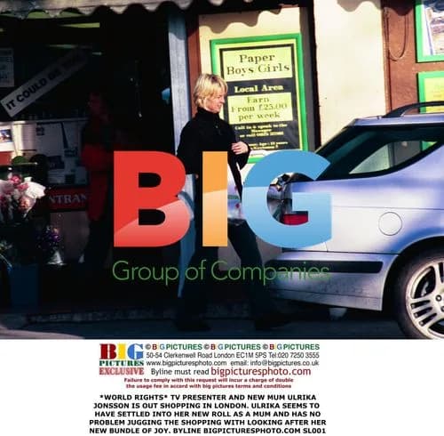 TV Presenter Ulrika Jonsson Shopping in London