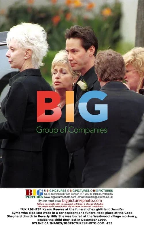 Keanu Reeves at Jennifer Syme's Funeral