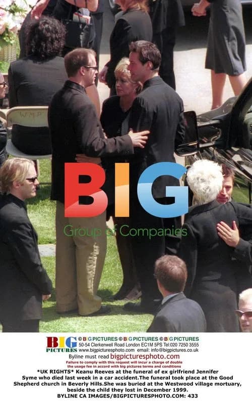 Keanu Reeves at funeral of ex-girlfriend Jennifer Syme