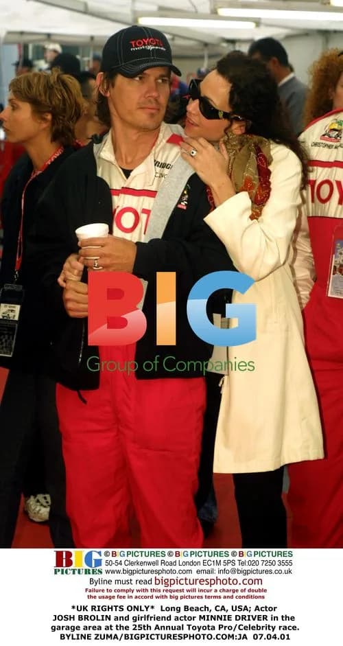 Josh Brolin and Minnie Driver at Toyota Pro/Celebrity race