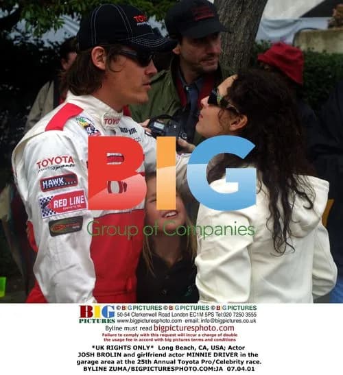 Josh Brolin and Minnie Driver at Toyota Pro/Celebrity race