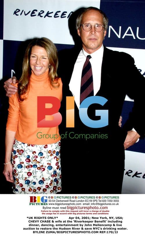 Chevy Chase & wife at Riverkeeper Benefit