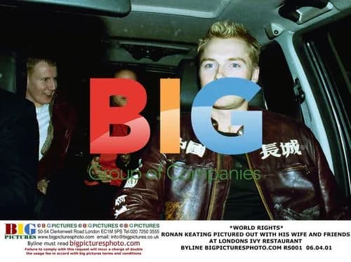 Ronan Keating with Wife and Friends at The Ivy