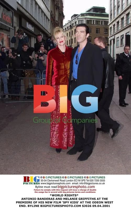 ANTONIO BANDERAS and MELANIE GRIFFITHS at SPY KIDS premiere