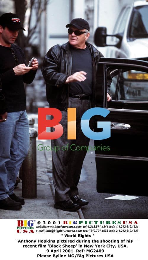 Anthony Hopkins on film set of 'Black Sheep'