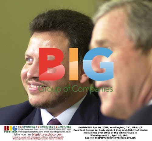 Bush & King Abdullah II Meet in Oval Office