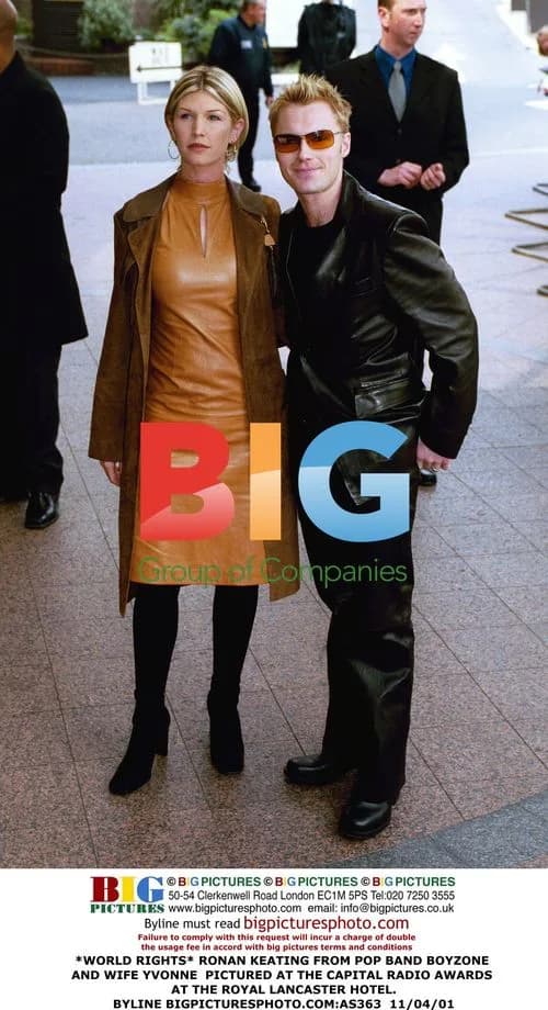 Ronan Keating and Wife Yvonne at Capital Radio Awards