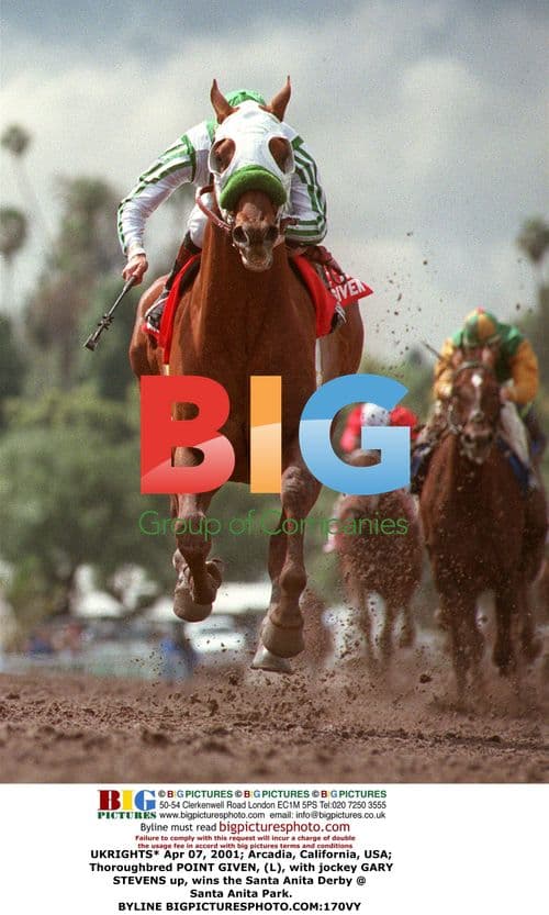 Point Given wins Santa Anita Derby