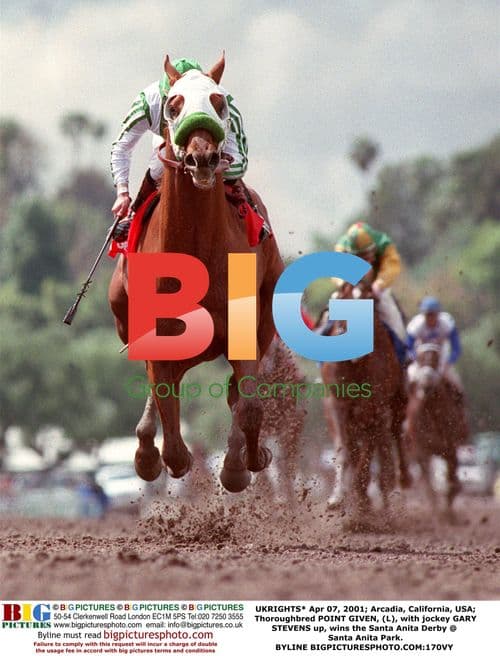 Point Given wins Santa Anita Derby