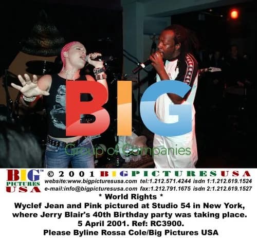 Wyclef Jean and Pink at Studio 54 party