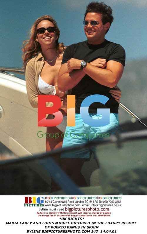 Maria Carey and Louis Miguel in Puerto Banus, Spain