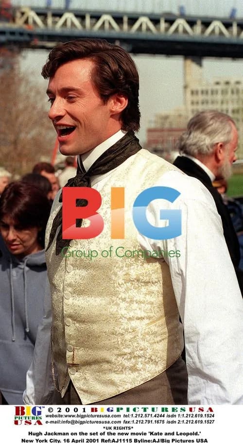 Hugh Jackman on set of 'Kate and Leopold'