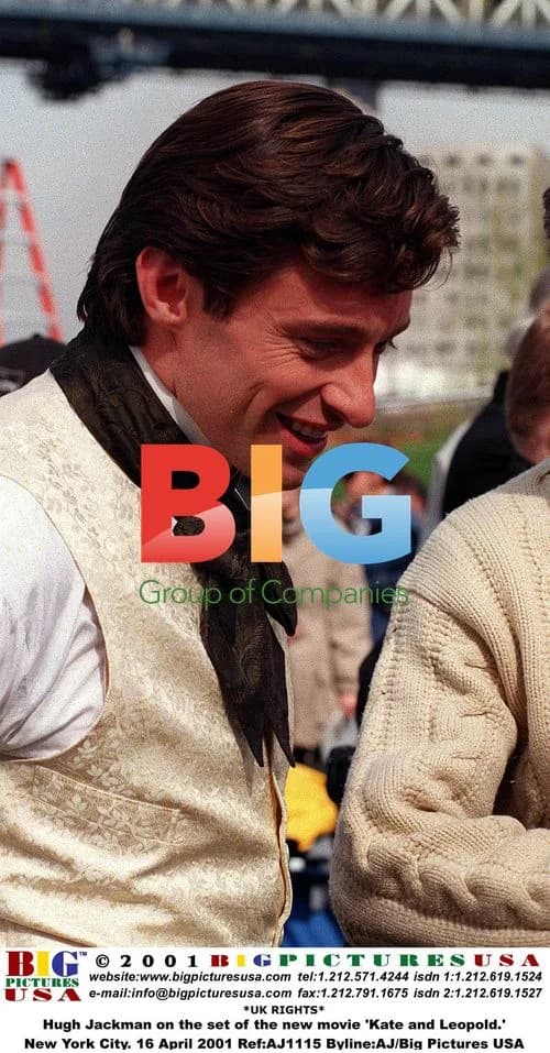 Hugh Jackman on set of 'Kate and Leopold'