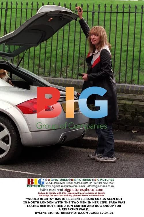 RADIO PRESENTER SARA COX WITH BOYFRIEND & DOG