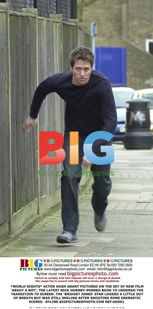 Hugh Grant on 'About a Boy' Film Set