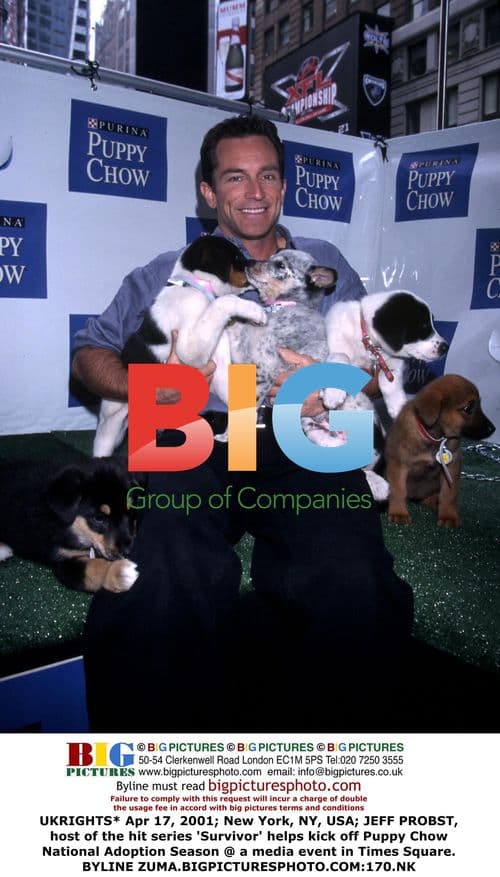 Jeff Probst Kicks Off Puppy Adoption at Times Square Event