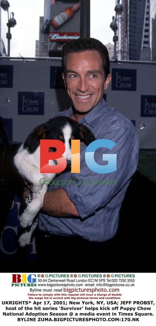 Jeff Probst Kicks Off Puppy Chow Adoption Season