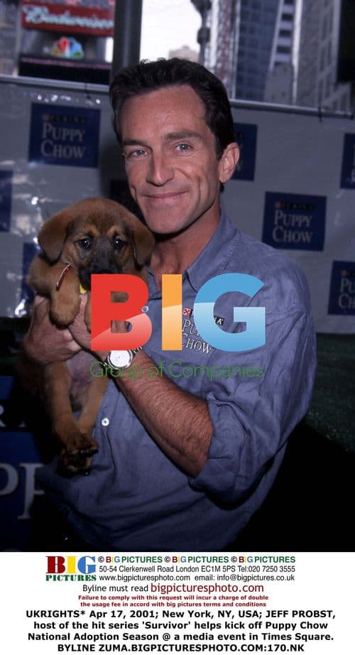 Jeff Probst Kicks Off Puppy Chow Adoption Season