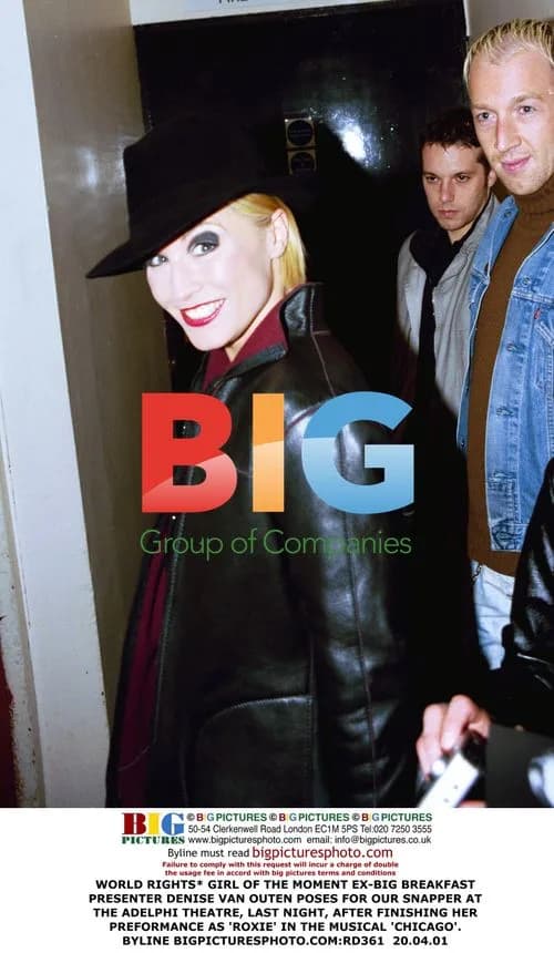 Denise Van Outen after 'Chicago' performance