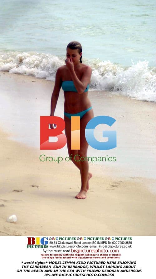 Model Jemma Kidd enjoys Caribbean sun in Barbados