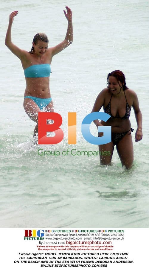 Model Jemma Kidd Enjoys Barbados Beach