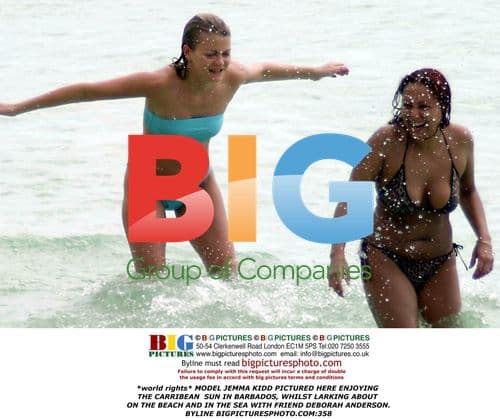 Model Jemma Kidd Frolics in Barbados