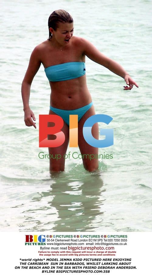 Jemma Kidd Enjoys Barbados Beach with Friend