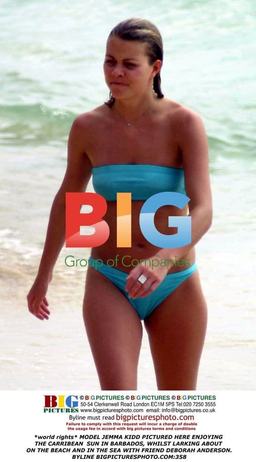 Model Jemma Kidd Enjoys Barbados Beach